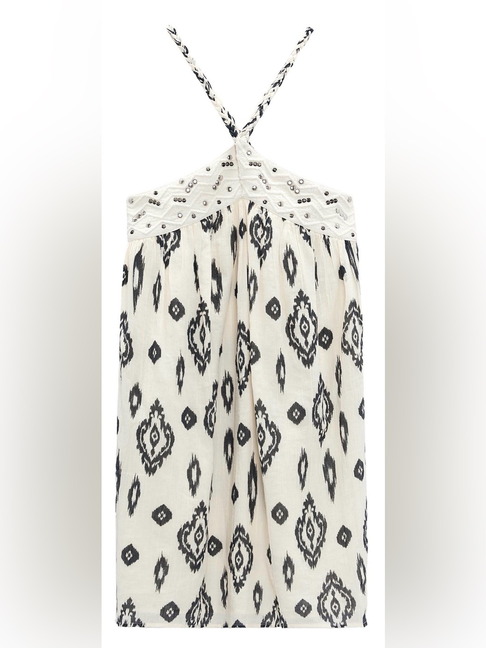 ZARA PRINTED HALTER DRESS
